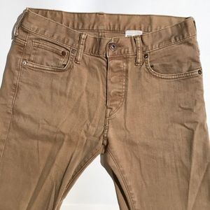 H&M &Denim Slim Button Fly Tan Jeans Men’s 30x32